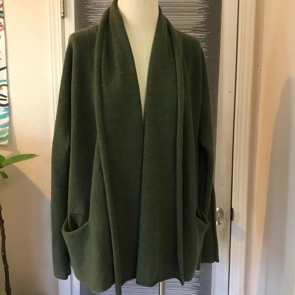 Eileen Fisher Shawl Neck Italian Wool Sweater 1X